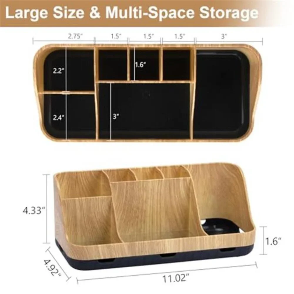 Bathroom Organizer Countertop Toothbrush Holder 7 Slot Storage Rack